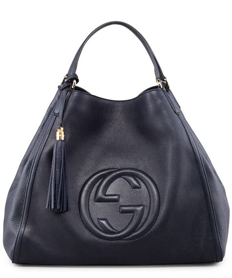 buy gucci oval shaped navy blue purse